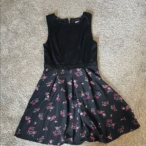 Floral Black womens small dress